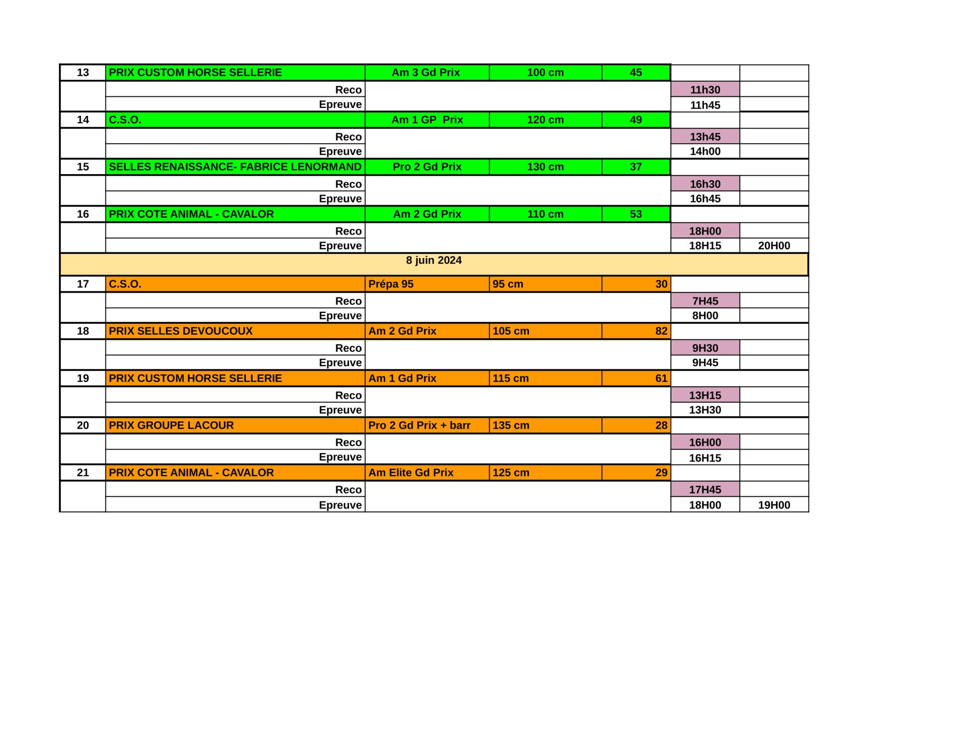 Horaires vierzon juin 2025 google sheets page 0002